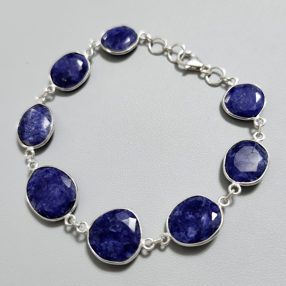 Sapphire sterling silver Bracelet - Picture 1 of 7